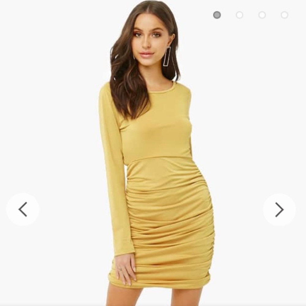 Ruched bodycon mini dress